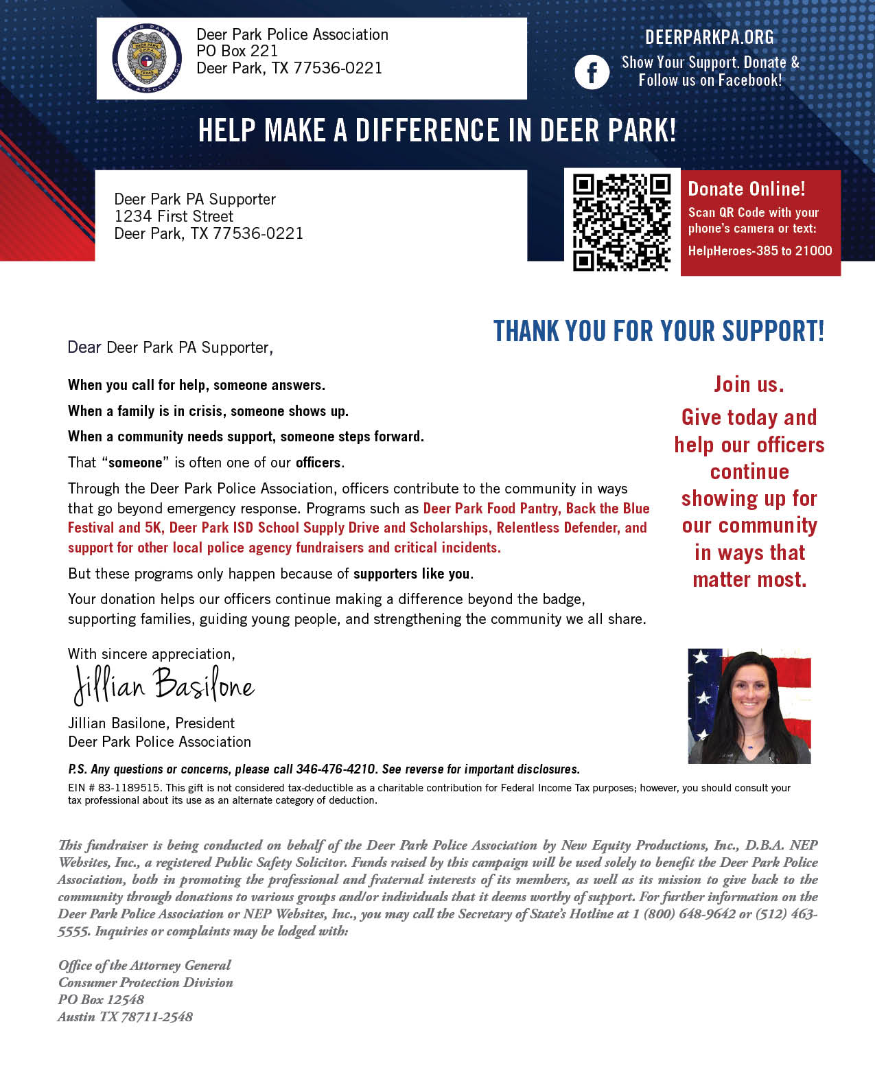 Donation Letter